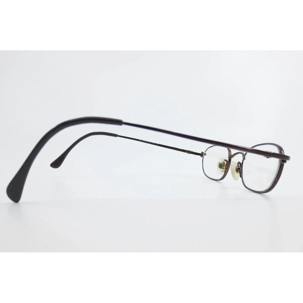 Safilo Team 4104 JJ6 Eyeglasses Dark Brown Oval Metal Frames 47-19-140 Italy